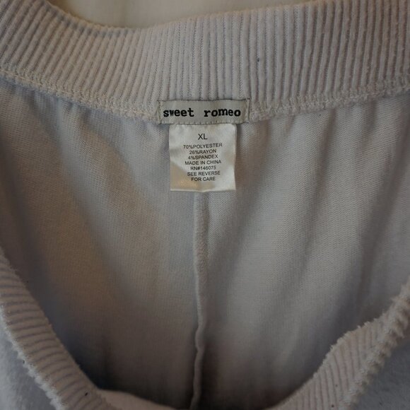 Sweet Romeo Tie-Dye Ombre Jogger Lounge Terry Grey Pants NWT L - Picture 5 of 10